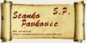 Stanko Pavković vizit kartica